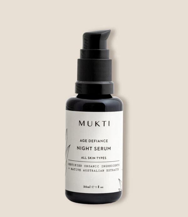 Mukti Organics Age Defiance Night Serum. Ilu Hub - Natural & Organic Clean Skincare Products & Makeup