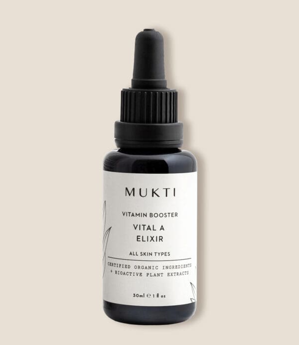 Mukti Organics Vital A Elixir Vitamine A Serum. Ilu Hub - Natural & Organic Clean Skincare Products & Makeup