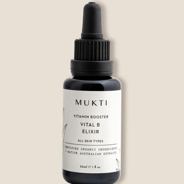 Mukti Organics Vital B Elixir Vitamin B Serum. Ilu Hub - Natural & Organic Clean Skincare Products & Makeup