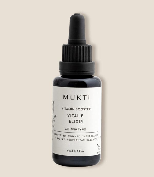 Mukti Organics Vital B Elixir Vitamin B Serum. Ilu Hub - Natural & Organic Clean Skincare Products & Makeup