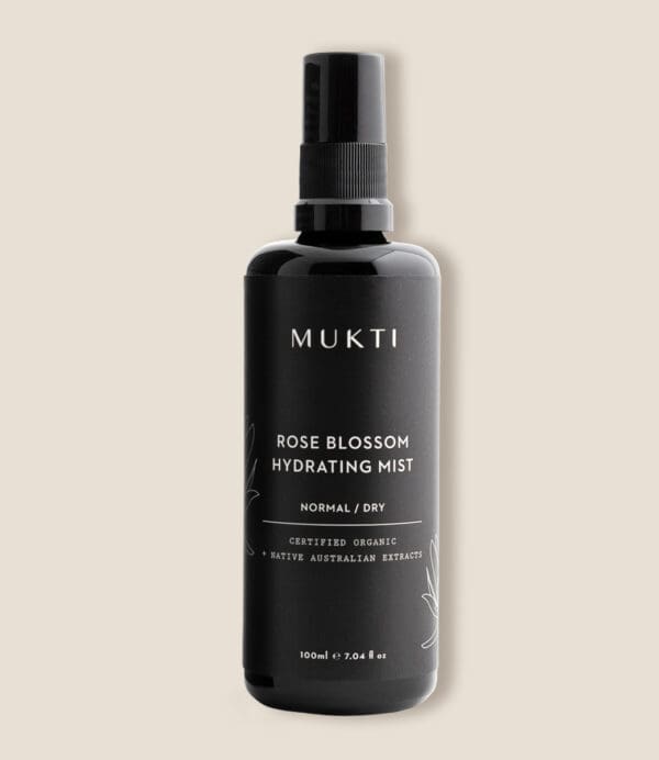 Mukti Rose Blossom Hydrating Mist toner. Ilu Hub - Natural Organic Skincare Products Makeup