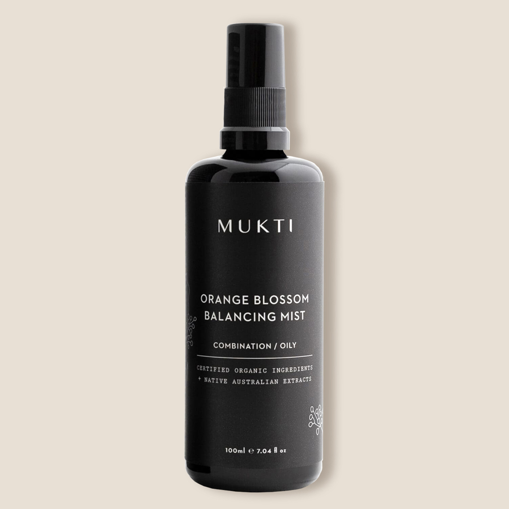 Mukti Orange Blossom Balancing Mist toner. Ilu Hub - Natural Organic Skincare Products Makeup