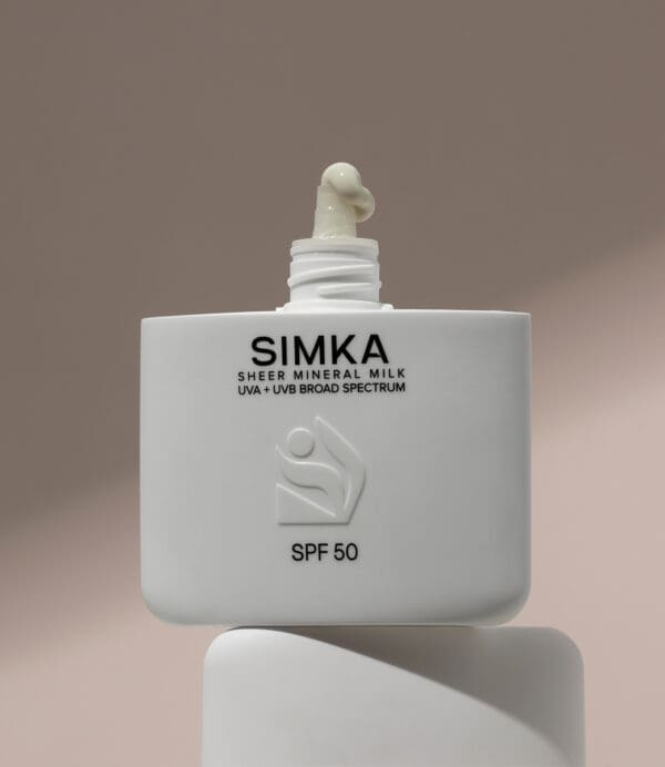 Simka Sheer Mineral Milk SPF50 Sunscreen. Ilu Hub - Natural Organic Clean Skincare Products Makeup